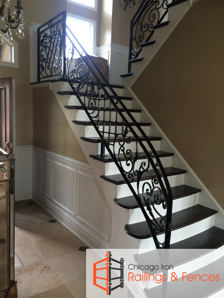 Chicago Iron Railing Chicago Indoor Wrought Iron Railings Handrails Contractor, staircase ...